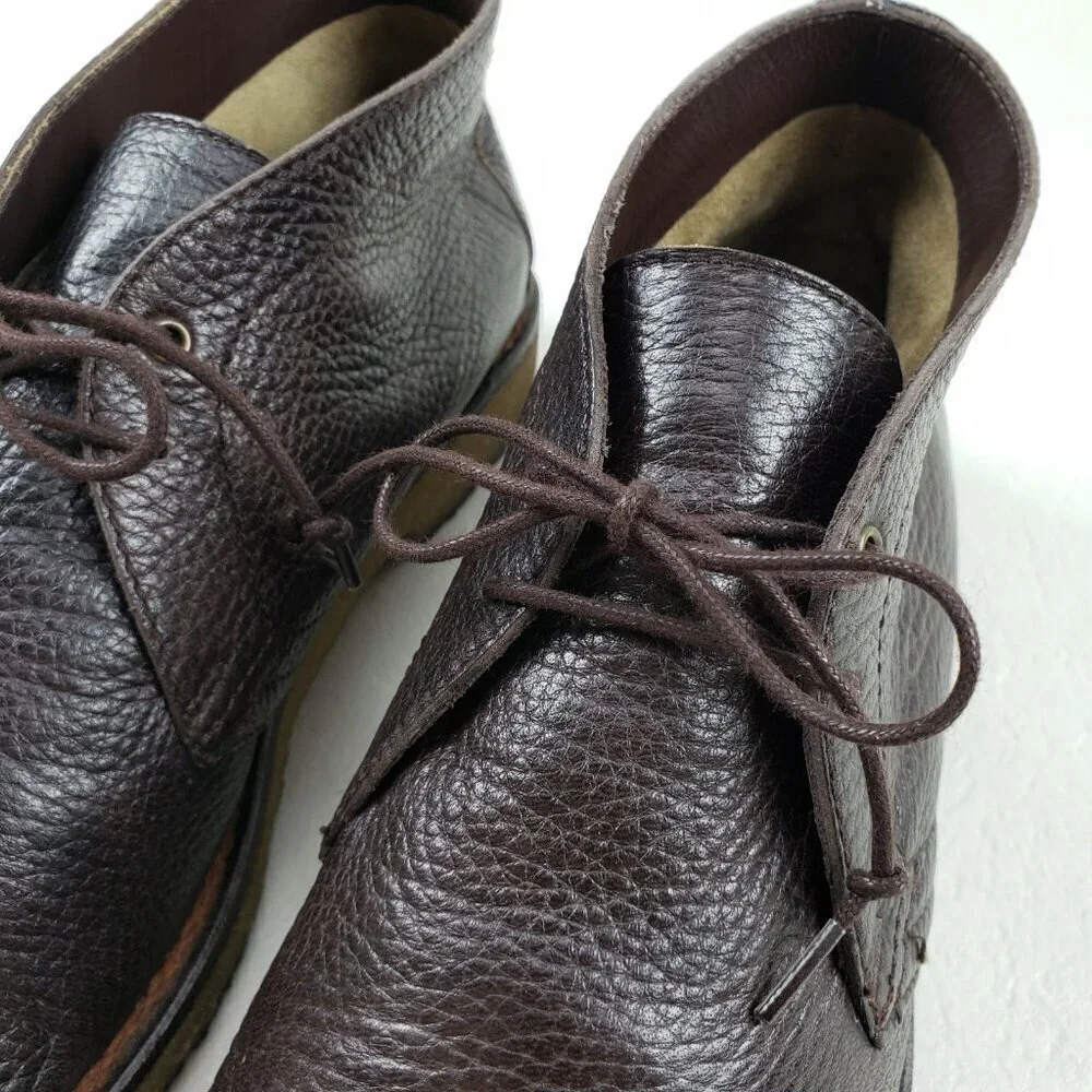 Taft Brown Leather Chukka Boot Mens 9 EU 42 Lace Up Gum Sole Shoe Handmade Spain